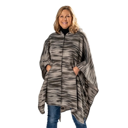 Spacedye Hooded Zip Long Poncho