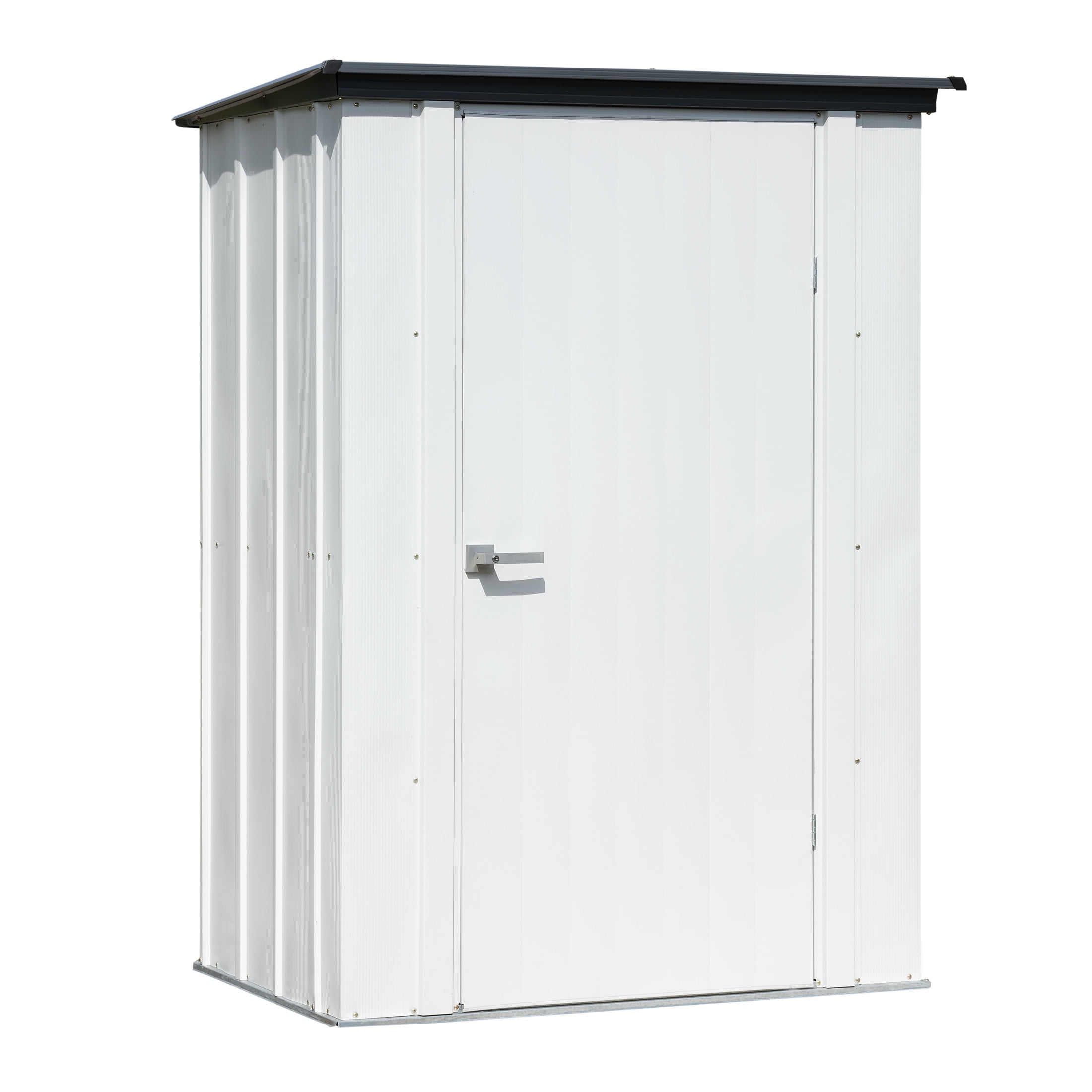 Small Gray Metal Vertical Storage Shed Kit