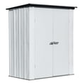 thumbnail image 1 of Arrow Spacemaker 5 x 3 x 6 ft Flute Grey Patio Shed, 1 of 16
