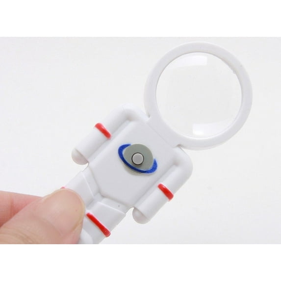 Spaceman Magnifier LED Flashlight Keychain
