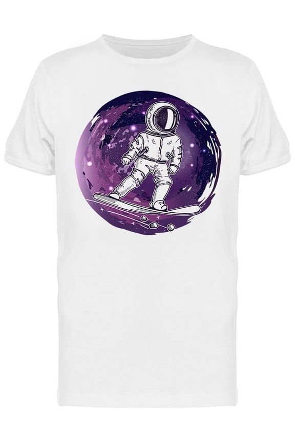 Spaceman On A Snowboard T-Shirt Men -Image by Shutterstock, Male Small