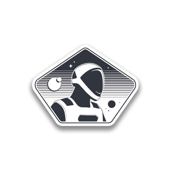 Spaceman Oortrait Sticker -Smartprints Designs, Vinyl Sticker