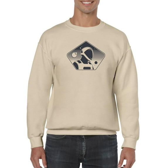 Spaceman Oortrait Sweatshirt Men -Smartprints Designs, Male Medium