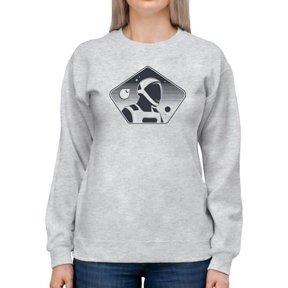 Spaceman Oortrait Sweatshirt Women -Smartprints Designs, Female Large