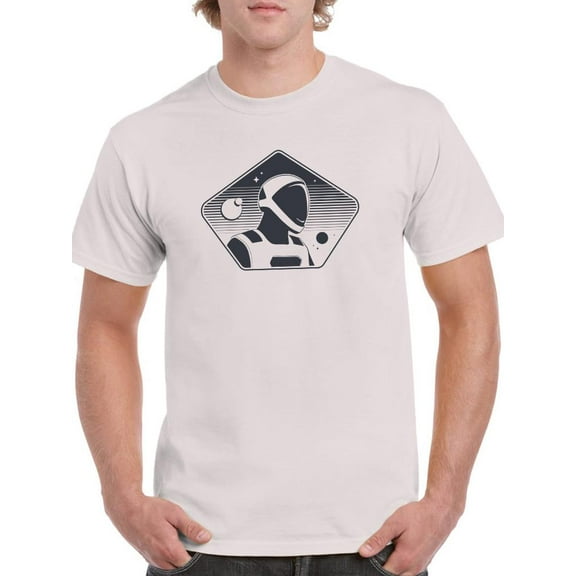 Spaceman Oortrait T-Shirt Men -Smartprints Designs, Male 5X-Large