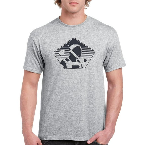 Spaceman Oortrait T-Shirt Men -Smartprints Designs, Male Medium