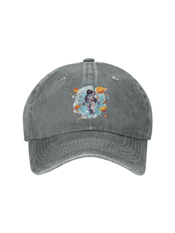 Spaceman Planets Baseball Caps for Men Women Adjustable Casual Trucker Hats for Fishing Outdoor Activities Fashion Hats