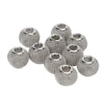 thumbnail image 1 of Spacer Beads, Classic Round Shape Hollowing Out 10 Pcs 10x12x4.5mm Gold Plated Spacer Beads For Jewelry Making For Necklaces For Bracelets White, 1 of 8