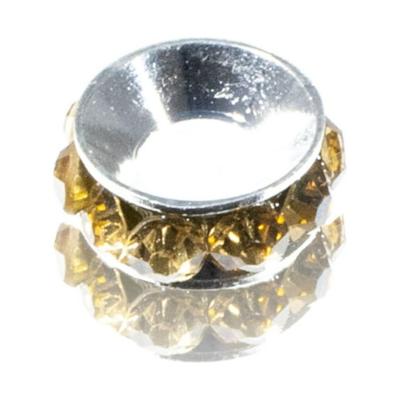 Spacers with Rhinestones - Customize Your Next Project with Assorted Rhinestone Color Options - Choose from 5, 10, and 20 Pcs - 9mm Diameter