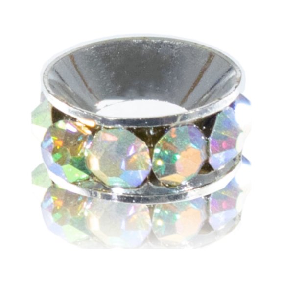 Spacers with Rhinestones - Customize Your Next Project with Assorted Rhinestone Color Options - Choose from 5, 10, and 20 Pcs - 9mm Diameter