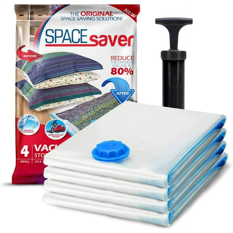 6/15 Pack Premium Travel Roll-Up Vacuum Storage Bags with Double-Zip Seal  Home Packing