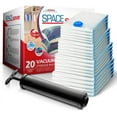 thumbnail image 1 of Spacesaver Premium *Variety* Vacuum Storage Bags (5 x Small, 5 x Medium, 5 x Large, 5 x Jumbo) (80% More Storage Than Leading Brands) Free Hand Pump for Travel! (Variety 20 Pack), 1 of 6