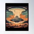thumbnail image 1 of Spaceship, Alien, Ufo, Space Poster Wall Art, Modern Wall Decor For Living Room Bedroom, 16x24 UNFRAMED, 1 of 3