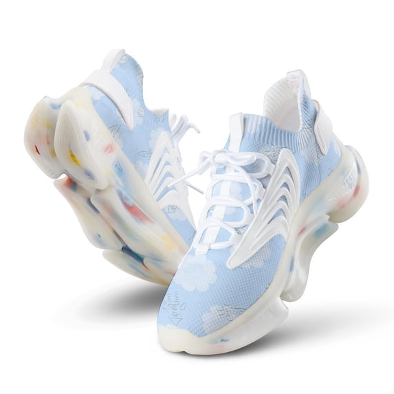 Spaceship Background Walking Shoes for Men Woman Lightweight Tennis Fashion Elastic Sports Shoes Cushion Basketball Shoes
