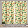 thumbnail image 1 of Spaceship Curtains 2 Panels Set, Children's Cartoon Fantastic Space with Rockets Flying Through the Vast Universe, Window Drapes for Living Room Bedroom, 55W X 39L Inches, Multicolor, by Ambesonne, 1 of 3