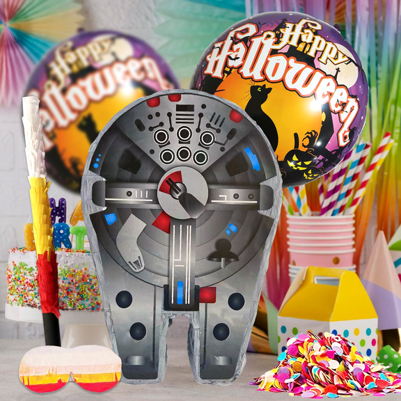 Battleship Pinata Kit for Kids Birthday Party, Nautical Theme Piata Party Game with Buster Stick, Blindfold, Confetti and 2 Balloons