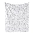 thumbnail image 1 of Spaceship Soft Flannel Fleece Throw Blanket, Doodle Monochrome Space Composition Hand Drawn Galactic Concepts Planets, Cozy Plush for Indoor and Outdoor Use, 50" x 70", Royal Blue White, by Ambesonne, 1 of 6