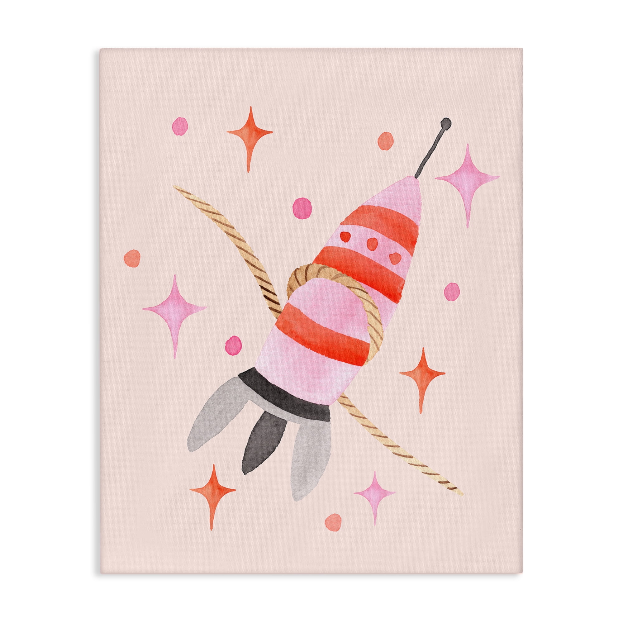 Spaceship with Lasso Canvas Wall Art, design by Nina Jacobs