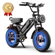 Spacewalk 16" Fat Tire Electric Bike   750W Motor, 21.7MPH, 48V 15Ah Removable Battery, Compact Ebike for 410" to 55" Riders