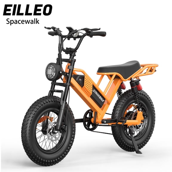Spacewalk 20"*4.0 Fat Tire Electric Bike for Adults & Teens,750W E-Bike,48V 15.6Ah Battery,70 Miles Electric Bicycle,Full Suspension, Lightweight E Dirt Motorcycle for Mountain