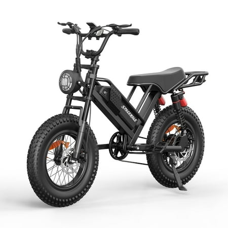 Spacewalk Electric Bike for Adults – 750W Motor, 20"x4" Fat Tires, 25mph Top Speed, 48V 15Ah Removable Battery, Dual Front & Rear Suspension for Smooth Riding