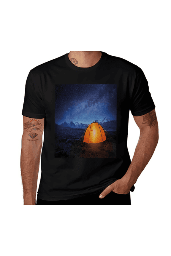 Spacewalk on Mars Outer-Outer Space-Purple-Brown- Casual Streetwea Everyday Tshirt Comfortable Wear tee shirt