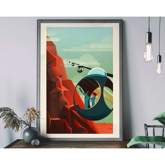 Spacex Retro Wall Art Sci-Fi Art Print Vintage Space Explorer Travel Prints Space Exploration Poster Wall Art Modern Wall Decor Art