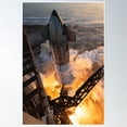 thumbnail image 1 of Spacex Starship Launch Poster Wall Art, Modern Wall Decor, 12x18 UNFRAMED, 1 of 3