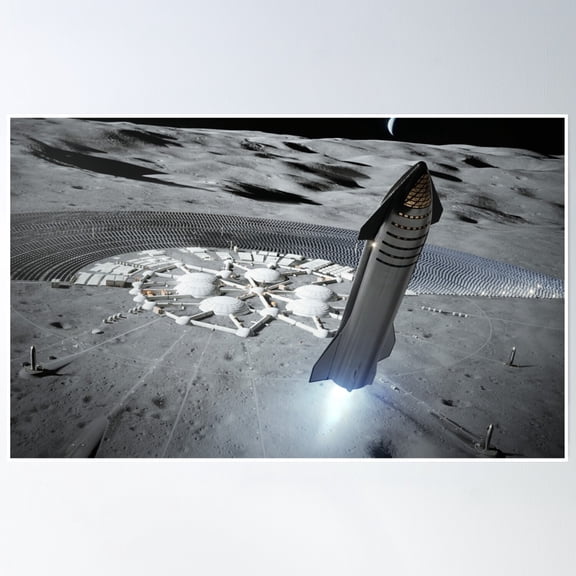 Spacex Starship Poster Wall Art, Modern Wall Decor, 8x12 UNFRAMED