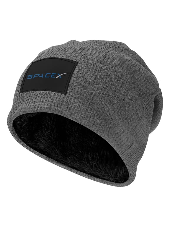 Spacex Unisex Knitted Hat For Adults, Fleece-Lined For Autumn And Winter, Soft And Comfortable Buffet Hat/Ski Hat
