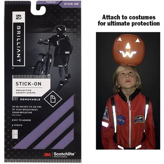Spacio Innovations Brilliant Reflective Strips Stick-On Purple (8 Strips)