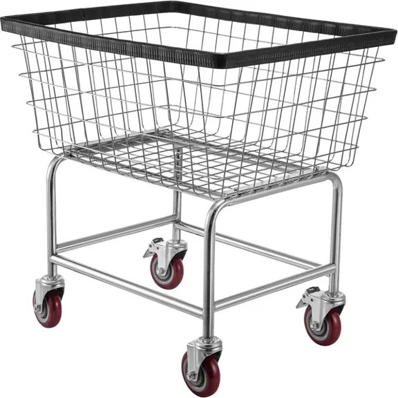 Spacious 2.8 Bushel Laundry Basket with Steel Pulley-Size 26.7x21.7x26.4 Inches,Durable and Functional Storage Solution