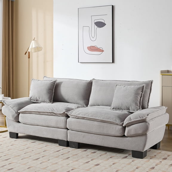 Spacious 23in Seat, Clear Instructions - Practical Sofa for Quick Setup