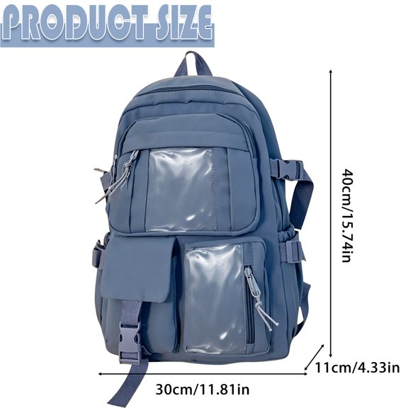 Spacious 25L Casual Backpack with Ergonomic Straps, Multi-Compartment Design, Perfect for Daily Commuting and Travel, 1 Backpack, in Blue