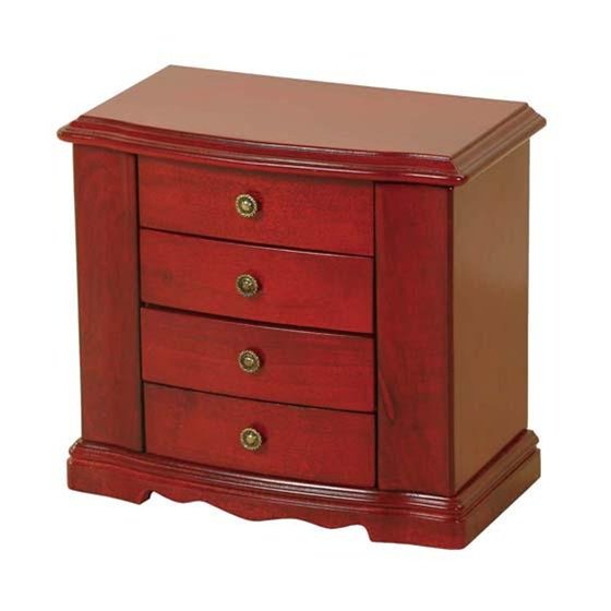 Spacious 30 Note Musical Cherry Jewelry Box - Harmony by Mele - Dance of the Sugar Plum Fairy