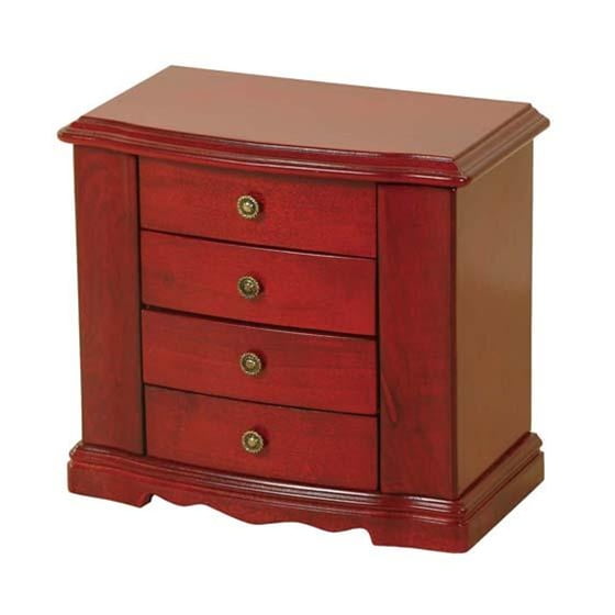 Spacious 30 Note Musical Cherry Jewelry Box - Harmony by Mele - Four Little Swans, The