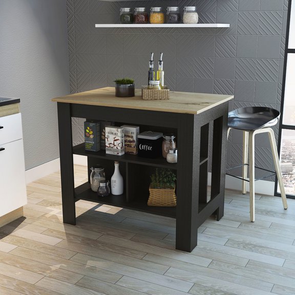 Spacious 40.5" W x 27.5" D Top Surface | Transitional Kitchen Island for Meal Prepping | Comfortable Meal - Prep Experience