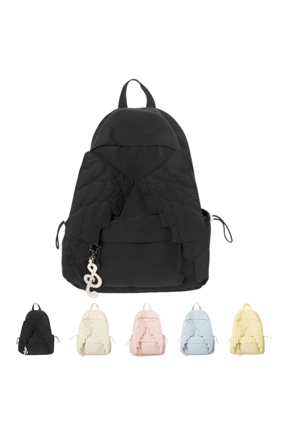 Spacious Angel Wing Travel Backpack, Lightweight Nylon Bag with Large Capacity for Weekend Trips & Daily Commute