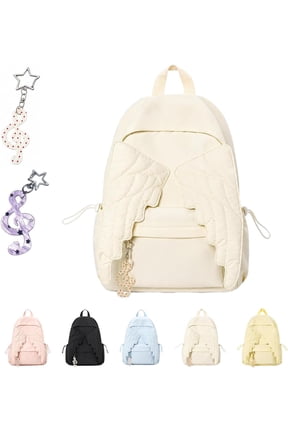 Spacious Angel Wings Backpack, 16*13*6in, Ultralight Wing Backpack (White) | Refuse to Weigh Down Your Shoulders, Adjustable Straps, Waterproof Nylon Material, Multi-Pocket Bag, Roomy Storage