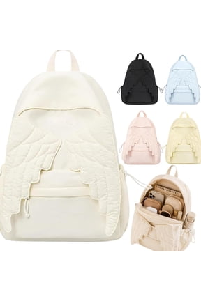 Spacious Angel Wings Backpack, Lightweight Waterproof Nylon Travel Bag Multi-Pocket No pendant