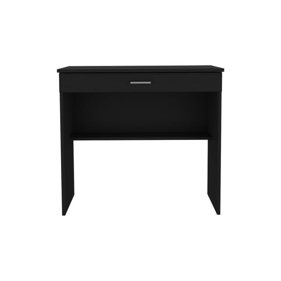 Spacious Black Desk | Suitable for Home Office and Student Room | Stable and Durable