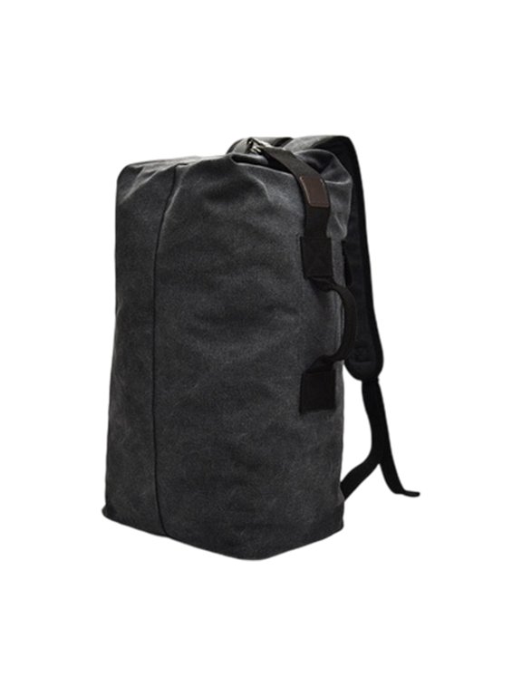 Spacious Bucket Travel Backpack for Outdoor Adventures Canvas Fabric Versatile Carrying Ways Unique Design