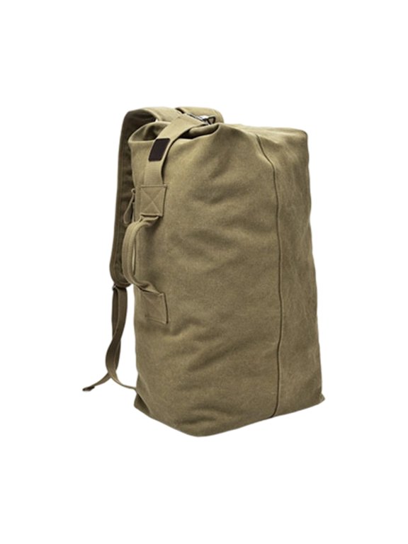Spacious Bucket Travel Backpack for Outdoor Adventures Canvas Fabric Versatile Carrying Ways Unique Design