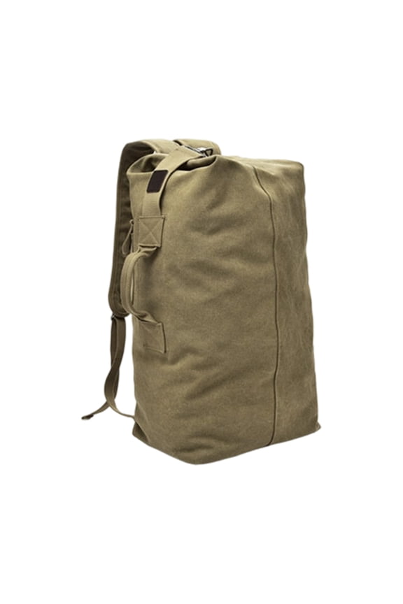Spacious Bucket Travel Backpack for Outdoor Adventures Canvas Fabric Versatile Carrying Ways Unique Design
