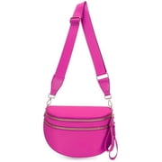 Spacious Checkered Purse Checkered Crossbody Bag Bum Bag for Women Fanny Packs Belt Bag for Women Rose Red-A
