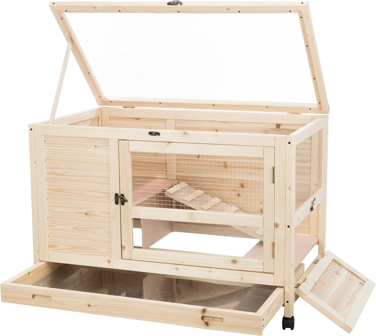 Spacious and Durable Rabbit Cage with Tray Ideal for Small Pets Easyto