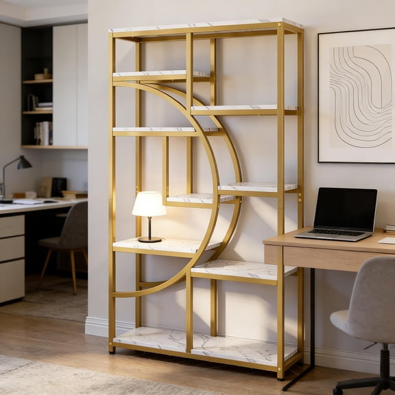 Spacious Etagere,Freestanding Display Shelf,Bookcase