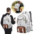 thumbnail image 1 of Spacious Lightweight Outdoor Travel Backpack with Shoe Compartment for Hiking Camping(White-1,52x16x34cm), 1 of 6