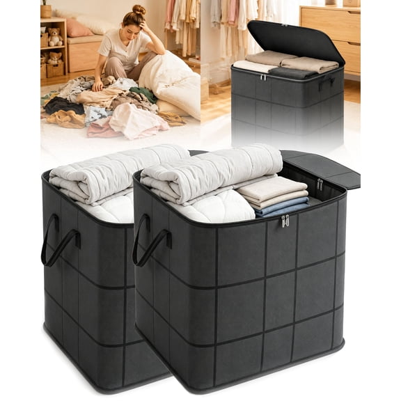 Spacious Moving Storage Bin, 210L XXL Storage Bag,1 Pcs:XXL | Zippered Organizer For Quilts, Bedding And Sweaters, Large Capacity Fabric Bag For Moving Day And Closet Use