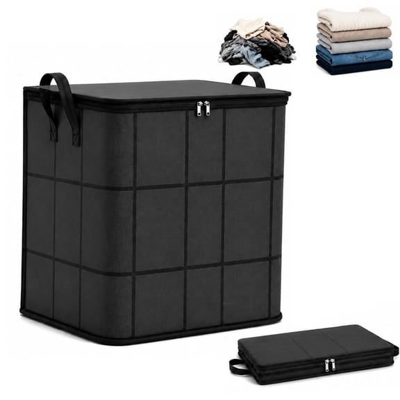 Spacious Moving Storage Bin, Extra Large Foldable Storage Bins, Zippered Moving Storage Bag With Handles, Multifunctional Organiser For Student Stationery, Clothes, Closet